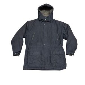 Size XXL - Boston Harbour Vintage Black Hooded Parka Utility Coat